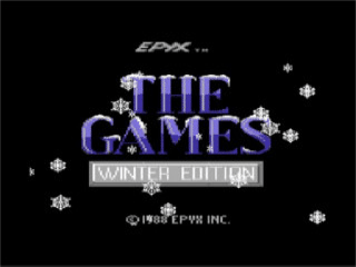 The Games: Winter Edition title screen for Commodore 64